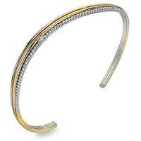 Hot Diamonds Teardrop Two Tone Bangle