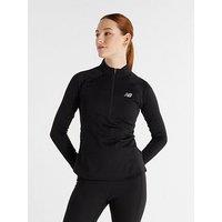 New Balance Womens Running Athletics Heat Grid 1/2 Zip - Black