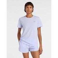 New Balance Womens Training Sport Essentials Heathertech T-Shirt - Blue