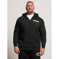 Badrhino World Map Zip Thru Hoodie - Black