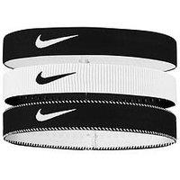 Nike Womens Training Classic Wide Headbands 3 Pack - Black/White