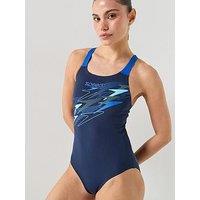 Speedo Womens Medley Logo Medalist One Piece - Blue