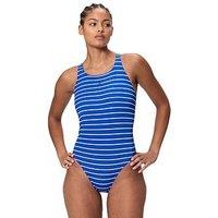 Speedo Womens Endurance Print Medalist One Piece - Blue