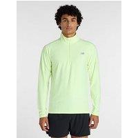 New Balance Mens Training Space Dye 1/4 Zip Top - Yellow