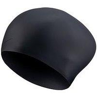 Nike Adults Unisex Long Hair Silicone Swim Cap - Black