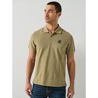 Belstaff Left Chest Patch Logo Polo Shirt - Light Khaki