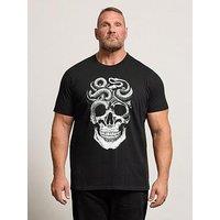 Badrhino Skull & Snake T-Shirt - Black