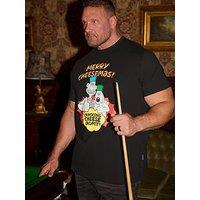 Badrhino Wallace And Gromit Christmas T-Shirt - Black