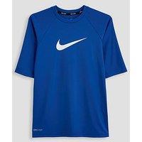 Nike Boys Swim Short Sleeve Hydroguard T Shirt - Blue