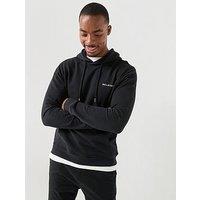 Belstaff Border Large Back Logo Hoodie - Black