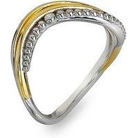 Hot Diamonds Teardrop Two Tone Ring