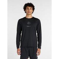 New Balance Mens Training Reflective Poly Long Sleeve T-Shirt - Black