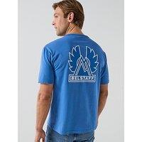 Belstaff Expedition Mountain Logo Back Print T-Shirt - Navy
