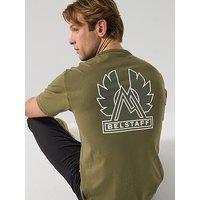 Belstaff Expedition Mountain Logo Back Print T-Shirt - Khaki
