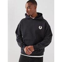 Belstaff Competition Large Back Arch Logo Hoodie - Black
