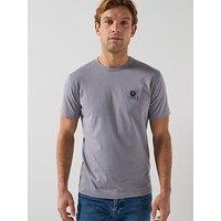 Belstaff Left Chest Patch Logo Regular Fit T-Shirt - Light Blue