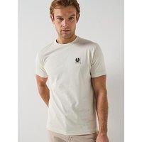 Belstaff Left Chest Patch Logo Regular Fit T-Shirt - Natural