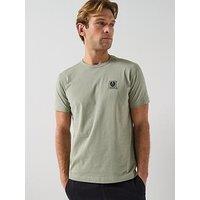 Belstaff Left Chest Patch Logo Regular Fit T-Shirt - Light Green