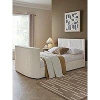 The Very Collection Prent Tv Bed With Voice Control And Mattress Options (Buy & Save!) - Ivory - Bed Frame Only