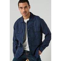Belstaff Forge 4 Pocket Linen Overshirt - Navy