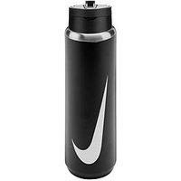Nike Unisex Training Recharge Straw Metal Bottle 24 Oz - Black