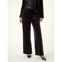 Roman Dusk Velvet Pocket Stretch Trouser - Black
