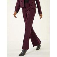 Roman Jet Pocket Bootleg Trousers - Wine