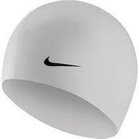 Nike Adults Unisex Solid Silicone Swim Cap - White