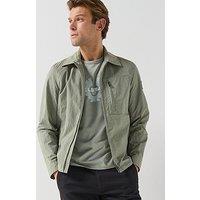 Belstaff Grid Nylon Overshirt - Light Green