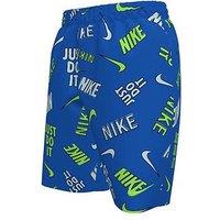 Nike Boys 4-Inch Volley Swim Shorts - Blue