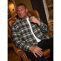 Badrhino Long Sleeve Check Shirt - Black