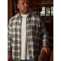 Badrhino Long Sleeve Check Shirt - Black