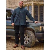 Badrhino Long Sleeve Slub Shirt - Blue