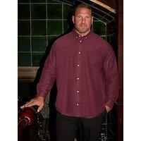 Badrhino Long Sleeve Slub Shirt - Red