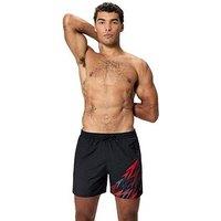 Speedo Mens Medley Logo 16Inch Swim Shorts - Dark Grey