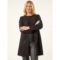 Roman Petite Suede Contrast Pocket Jacket - Black