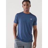 New Balance Mens Running Sport Essentials T-Shirt - Navy