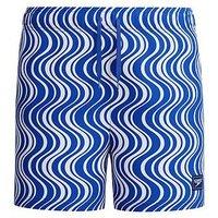 Speedo Boys Print Volley 13 Inch Swimshort - Blue