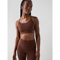 New Balance Womens Yoga Essential Bra - Brown