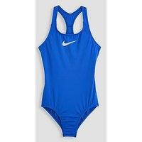 Nike Girls Swim Racerback One Piece Swimsuit - Blue