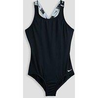Nike Girls Swim Crossback One Piece Swimsuit - Black