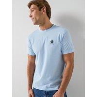 Belstaff Left Chest Patch Logo Regular Fit T-Shirt - Light Blue