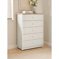 One Call Alderley 5 Drawer Ready Assembled Chest