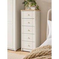 One Call Alderley 5 Drawer Narrow Ready Assembled Chest