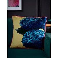 Laurence Llewelyn-Bowen Hiyah Hydrangea Filled Cushion-Lime