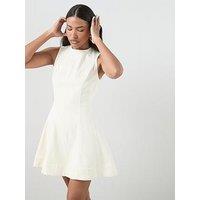 The Very Collection Denim Skater Dress - Ecru