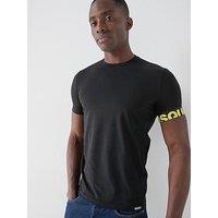 Dsquared2 Sunset Chaser Logo Arm Band Short Sleeve T-Shirt - Black