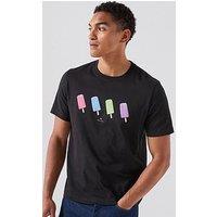 Ps Paul Smith Regular Graphic Tops - Black