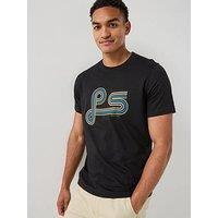 Ps Paul Smith Regular Fit Swirly Logo T-Shirt - Black