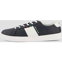 Ps Paul Smith Beech Logo Leather Trainers - Navy